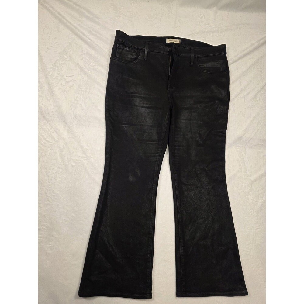 Madewell Kick Out Mid-Rise Black Stretch Denim Women's Jeans